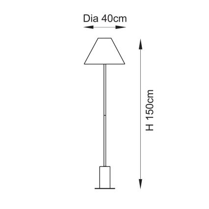 Endon 114209 - Vloerlamp 1xE27/10W/230V beige/goud