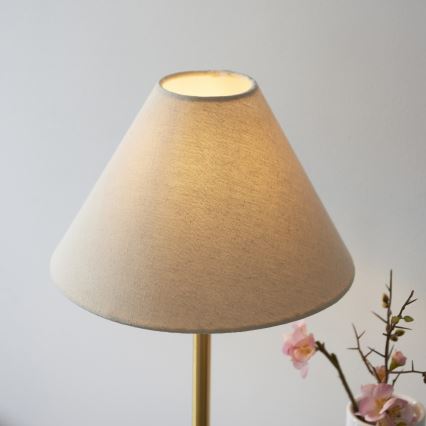 Endon 114211 - Tafellamp 1xE14/7W/230V beige/messing