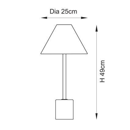 Endon 114211 - Tafellamp 1xE14/7W/230V beige/messing