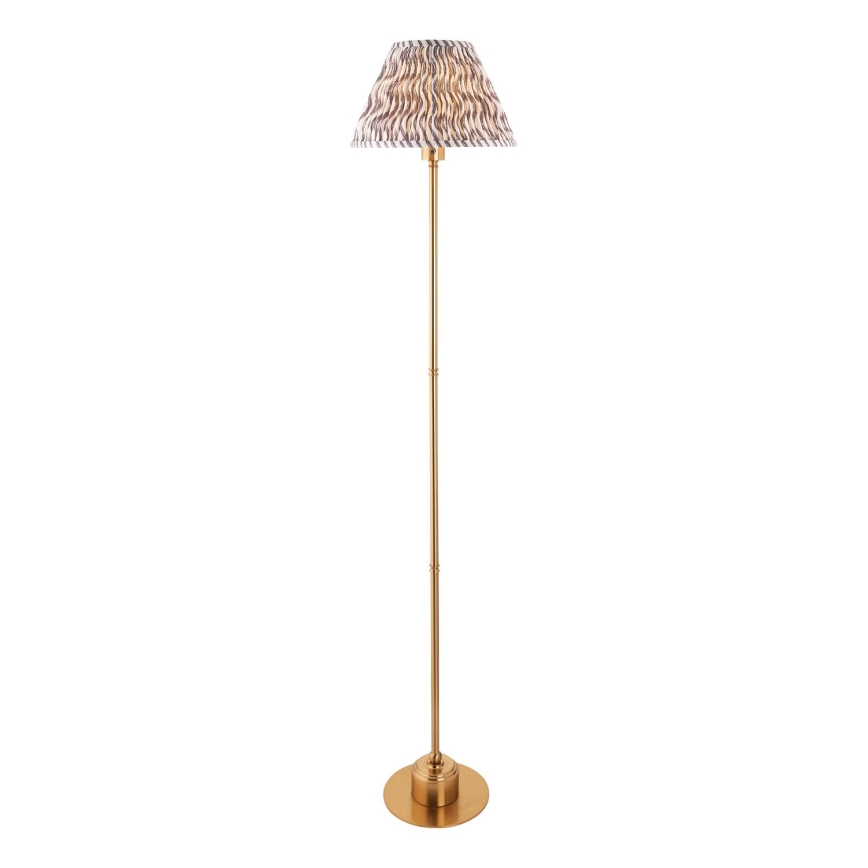 Endon 114785 - LED Dimbare oplaadbare vloerlamp BURLEY LED/1,5W/5V messing/grijs
