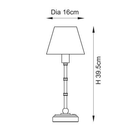 Endon 114796 - LED Dimbare oplaadbare tafellamp BURLEY LED/1,5W/5V messing/blauw