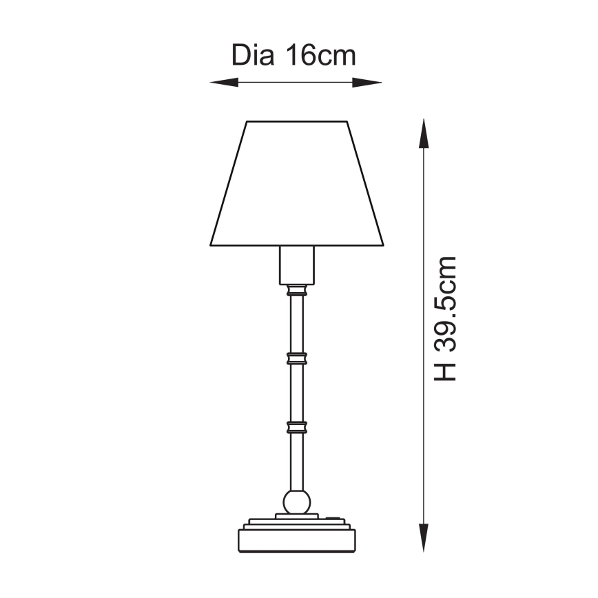 Endon 114800 - LED Dimbare oplaadbare tafellamp BURLEY LED/1,5W/5V messing/groen