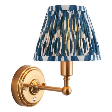 Endon 114827 - LED Dimbaar oplaadbaar wand lamp BURLEY LED/1,5W/5V messing/blauw