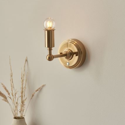 Endon 114831 - LED Dimbaar oplaadbaar wand lamp BURLEY LED/1,5W/5V messing/beige