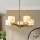 Endon 116994 - Kroonluchter aan ketting HEATHCLIFF 5xE14/7W/230V messing/essenhout