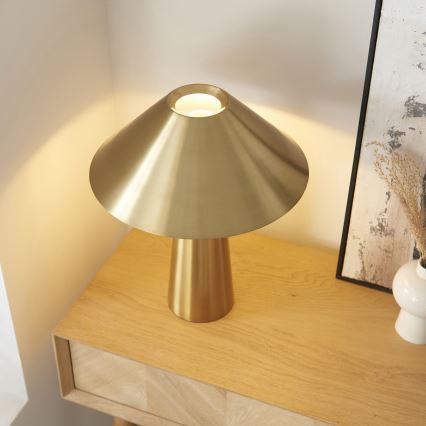 Endon 118685 - Tafellamp ISAK 1xE27/10W/230V goudkleurig
