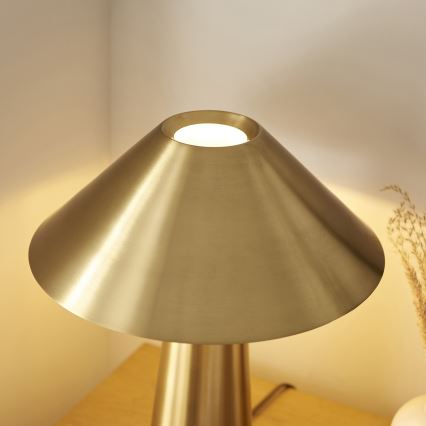 Endon 118685 - Tafellamp ISAK 1xE27/10W/230V goudkleurig