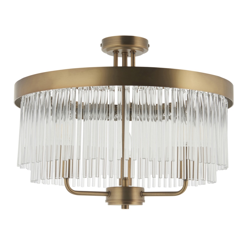 Endon 119109 - Opbouwkroonluchter CLERMONT 3xE14/6W/230V, messing