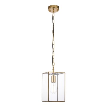 Endon 119142 - Hanglamp aan ketting HAMMOND 1xE27/10W/230V 17x17 cm messing