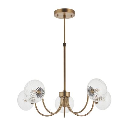 Endon 119210 - Kroonluchter aan stang HAGUE 5xG9/5W/230V messing