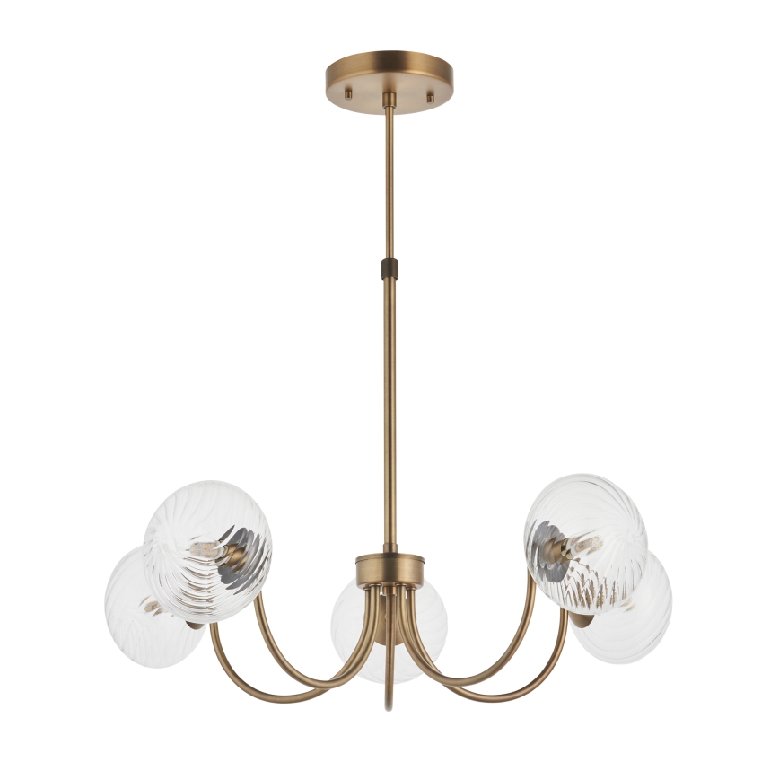 Endon 119210 - Kroonluchter aan stang HAGUE 5xG9/5W/230V messing
