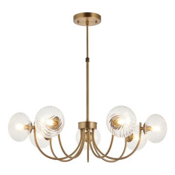 Endon 119224 - Kroonluchter aan kabel HAGUE 7xG9/5W/230V messing