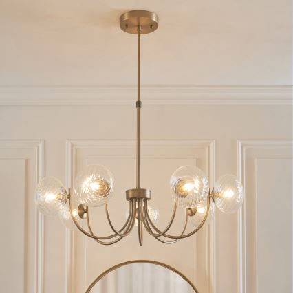 Endon 119224 - Kroonluchter aan kabel HAGUE 7xG9/5W/230V messing