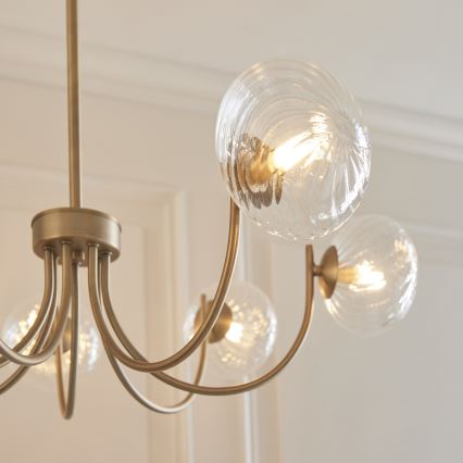 Endon 119224 - Kroonluchter aan kabel HAGUE 7xG9/5W/230V messing