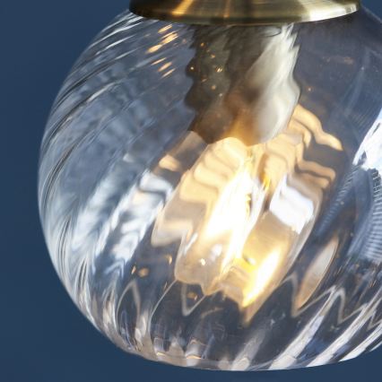 Endon 119435 - Stijlvolle ALLEGRA hanglamp aan kabel, 5xE14/7W/230V, messing