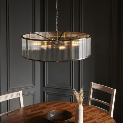 Endon 119455 - Kroonluchter met ketting RIDGETON 8xE14/7W/230V mat chroom