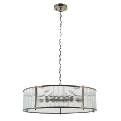 Endon 119455 - Kroonluchter met ketting RIDGETON 8xE14/7W/230V mat chroom