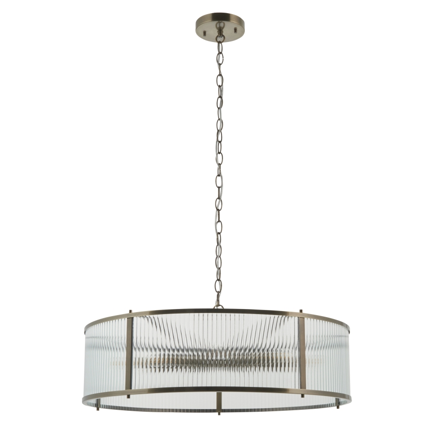 Endon 119455 - Kroonluchter met ketting RIDGETON 8xE14/7W/230V mat chroom