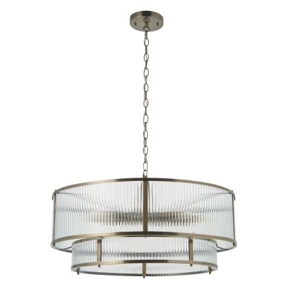 Endon 119456 - Kroonluchter met ketting RIDGETON 8xE14/7W/230V mat chroom