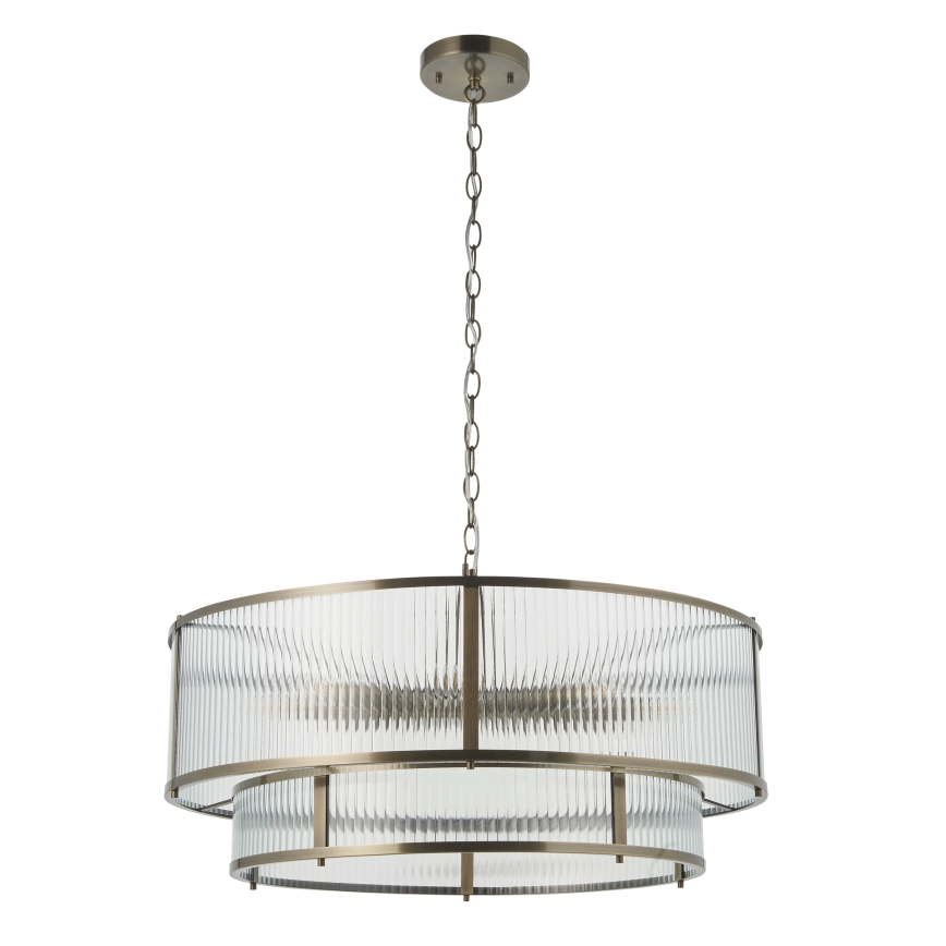 Endon 119456 - Kroonluchter met ketting RIDGETON 8xE14/7W/230V mat chroom