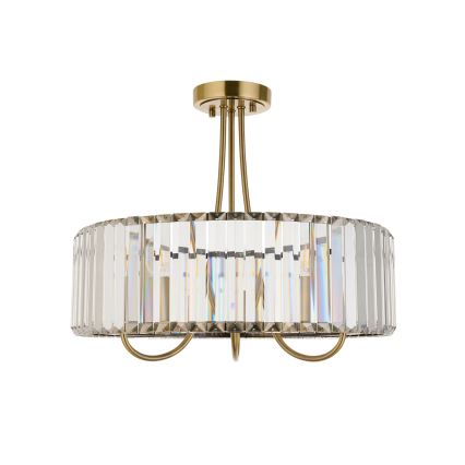 Endon 119609 - Plafondlamp aan stang VISCONTI 3xE14/6W/230V messing