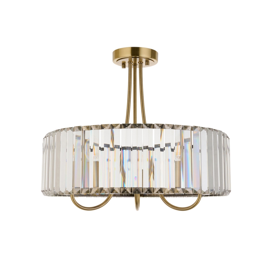 Endon 119609 - Plafondlamp aan stang VISCONTI 3xE14/6W/230V messing