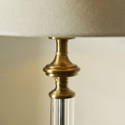 Endon 119972 - Tafellamp AVEBURY 1xE27/10W/230V messing/grijs