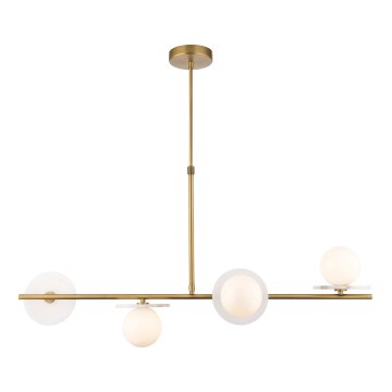 Endon 120038 - Hanglamp met stang CERCHIO 4xG9/5W/230V messing