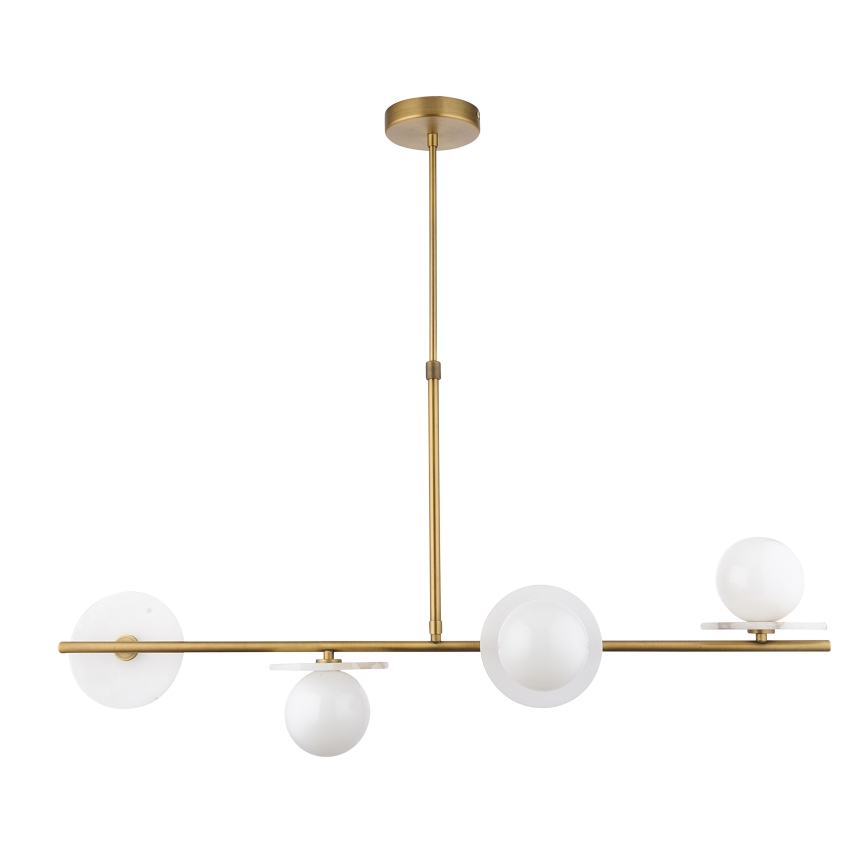 Endon 120038 - Hanglamp met stang CERCHIO 4xG9/5W/230V messing