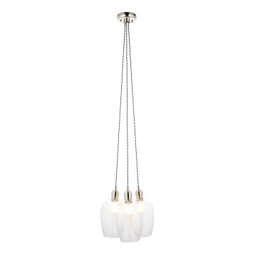 Endon 120644 - Hanglamp met snoer 3xE27/10W/230V glanzend chroom