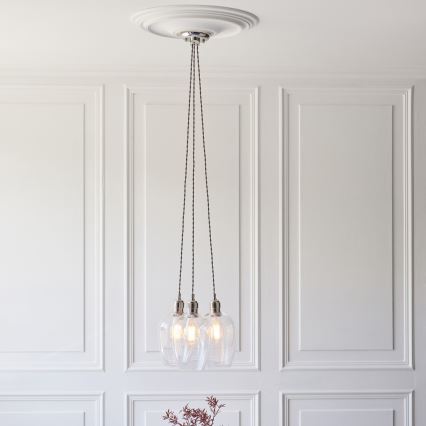 Endon 120644 - Hanglamp met snoer 3xE27/10W/230V glanzend chroom