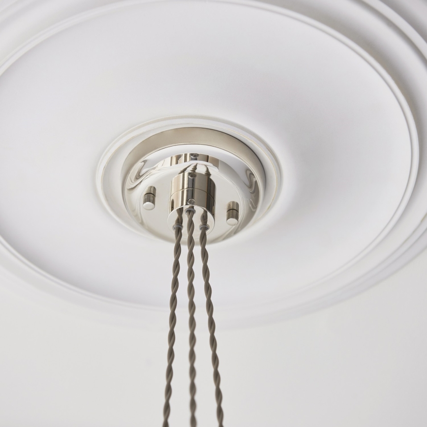 Endon 120644 - Hanglamp met snoer 3xE27/10W/230V glanzend chroom