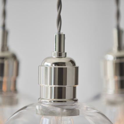 Endon 120644 - Hanglamp met snoer 3xE27/10W/230V glanzend chroom