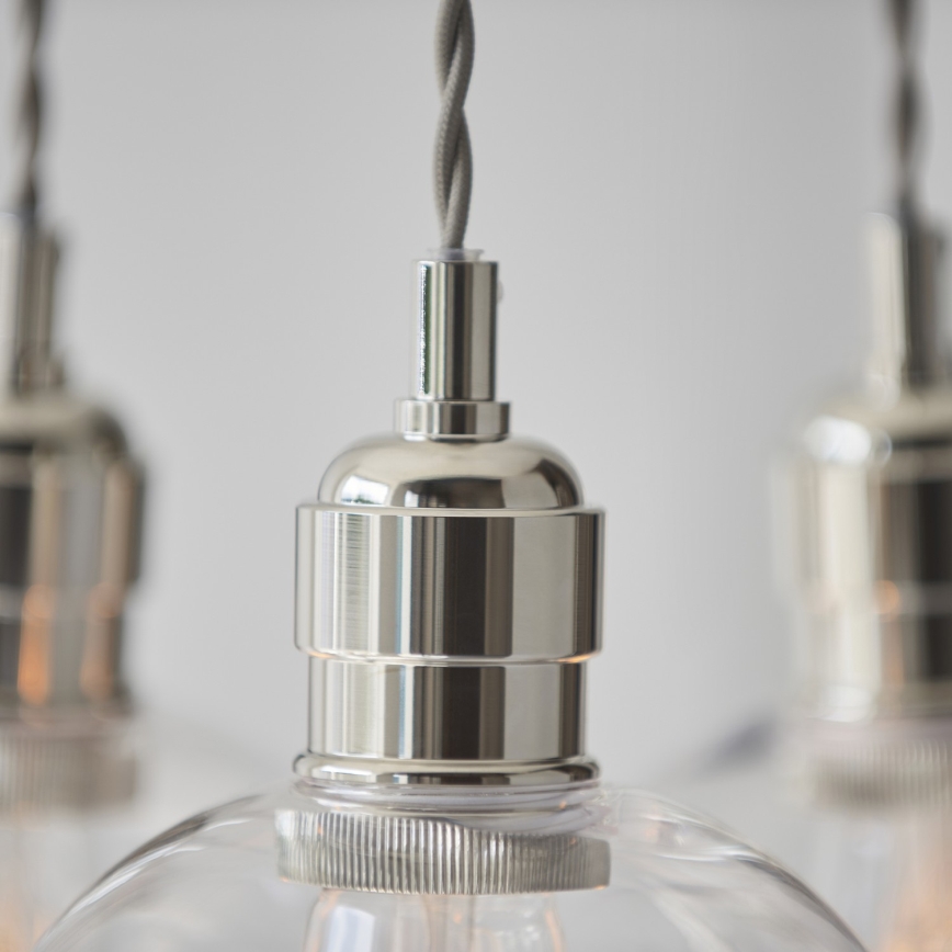 Endon 120644 - Hanglamp met snoer 3xE27/10W/230V glanzend chroom
