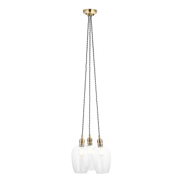 Endon 120648 - Hanglamp aan kabel 3xE27/10W/230V messing