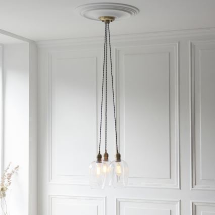 Endon 120648 - Hanglamp aan kabel 3xE27/10W/230V messing