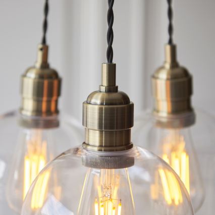 Endon 120648 - Hanglamp aan kabel 3xE27/10W/230V messing