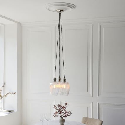 Endon 120652 - Pendellamp aan kabel 3xE27/10W/230V glanzend chroom