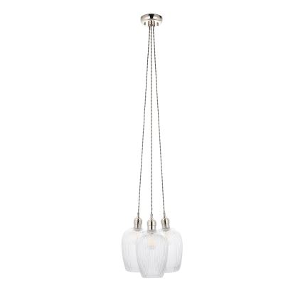 Endon 120652 - Pendellamp aan kabel 3xE27/10W/230V glanzend chroom
