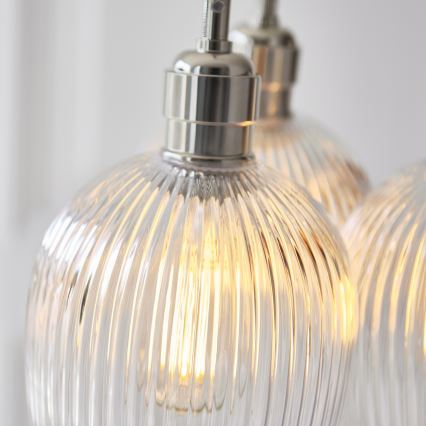 Endon 120652 - Pendellamp aan kabel 3xE27/10W/230V glanzend chroom