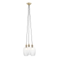 Endon 120656 - Hanglamp aan kabel, 3x E27/10W/230V, messing