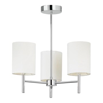 Endon 56642 - Hanglamp met vaste pendel BRIO 3xE14/40W/230V glanzend chroom/wit