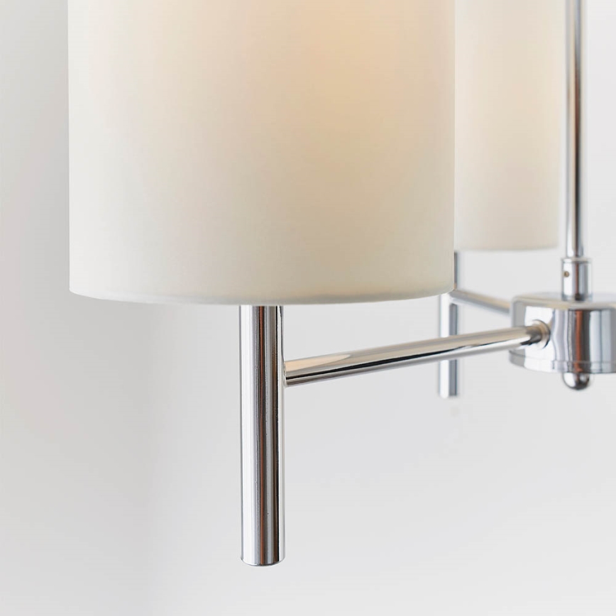 Endon 56642 - Hanglamp met vaste pendel BRIO 3xE14/40W/230V glanzend chroom/wit