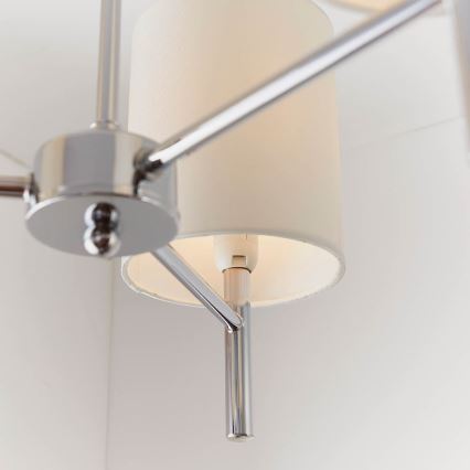 Endon 56642 - Hanglamp met vaste pendel BRIO 3xE14/40W/230V glanzend chroom/wit