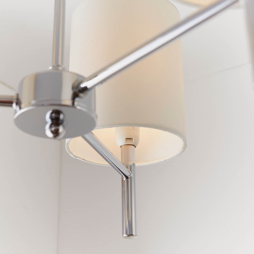 Endon 56642 - Hanglamp met vaste pendel BRIO 3xE14/40W/230V glanzend chroom/wit