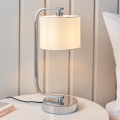 Endon 57917 - Dimbare tafellamp CANNING 1xE14/40W/230V glanzend chroom/wit
