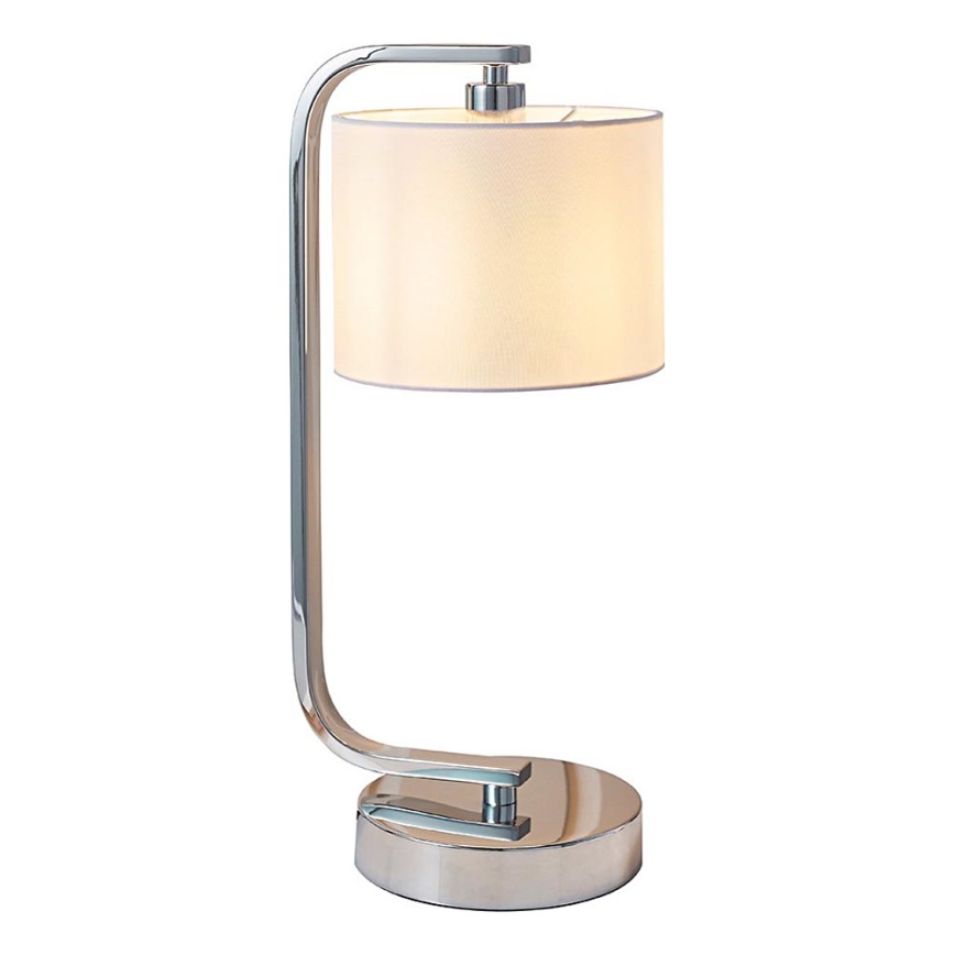 Endon 57917 - Dimbare tafellamp CANNING 1xE14/40W/230V glanzend chroom/wit