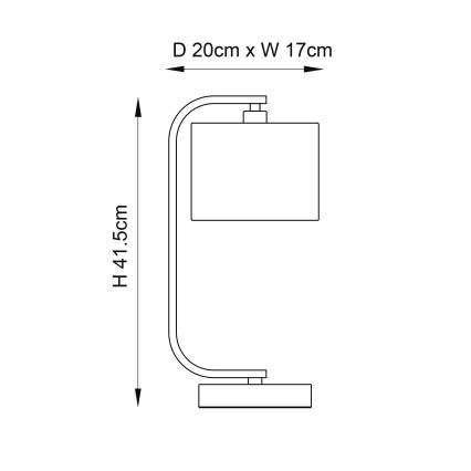 Endon 57917 - Dimbare tafellamp CANNING 1xE14/40W/230V glanzend chroom/wit