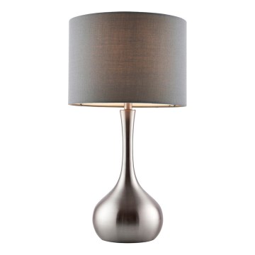Endon 61192 - Dimbaar tafellamp PICCADILLY 1xE14/40W/230V mat chroom/grijs