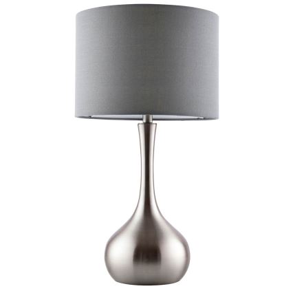 Endon 61192 - Dimbaar tafellamp PICCADILLY 1xE14/40W/230V mat chroom/grijs